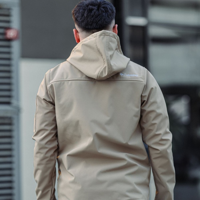 CLB İçi Polarlı Softshell Su ve Rüzgar Geçirmez Mont Camel