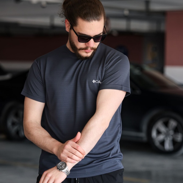 CLB Nefes Alan Kumaş T-shirt Antrasit