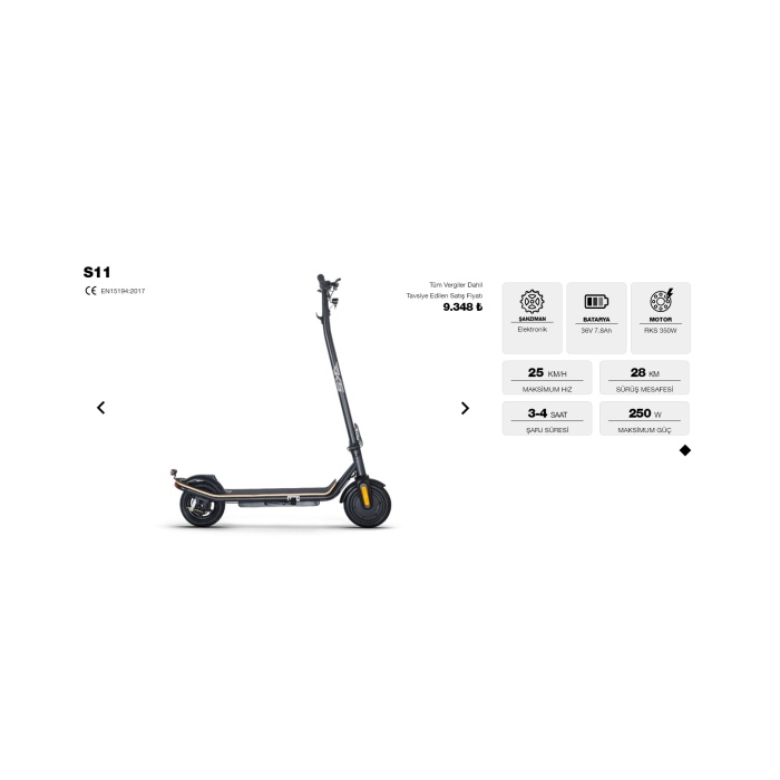 RKS S11 ELEKTRİKLİ SCOOTER