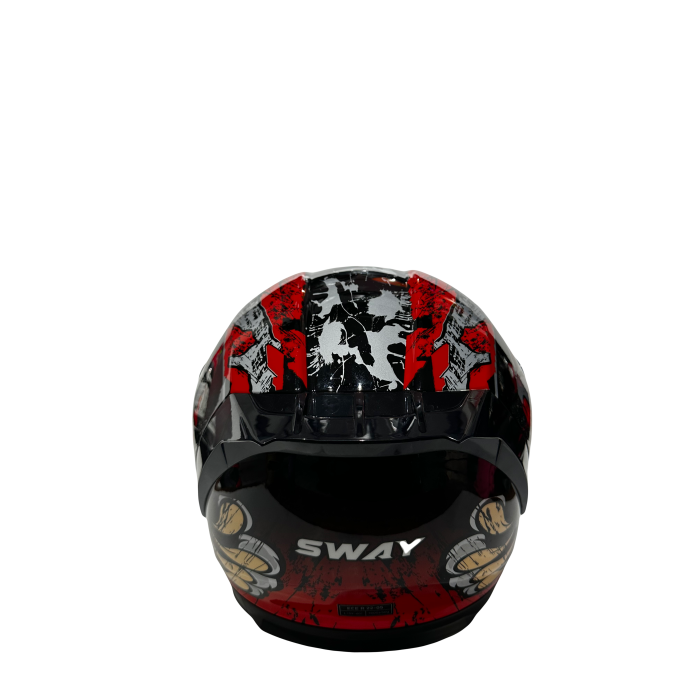 Sway Kask Sway B-503 (817) Güşeş Vizörlü Croco Kırmızı