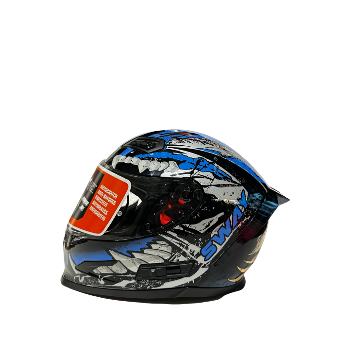 Sway Kask Sway B-503 (817) Güşeş Vizörlü Mavi