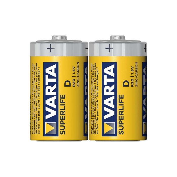 Varta R20 Superlife Büyük Boy D Pil Saat Pili (2li)