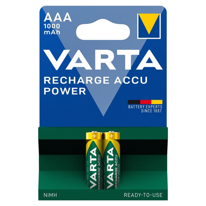 Varta Şarjlı 1000 Mah 2li İnce Pil