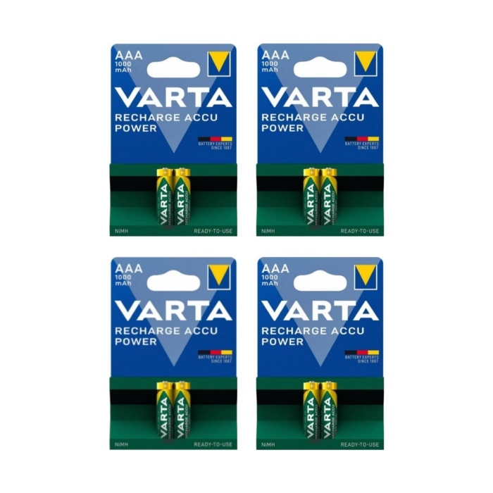 Varta Şarjlı 1000 Mah 2li İnce Pil 4 Paket