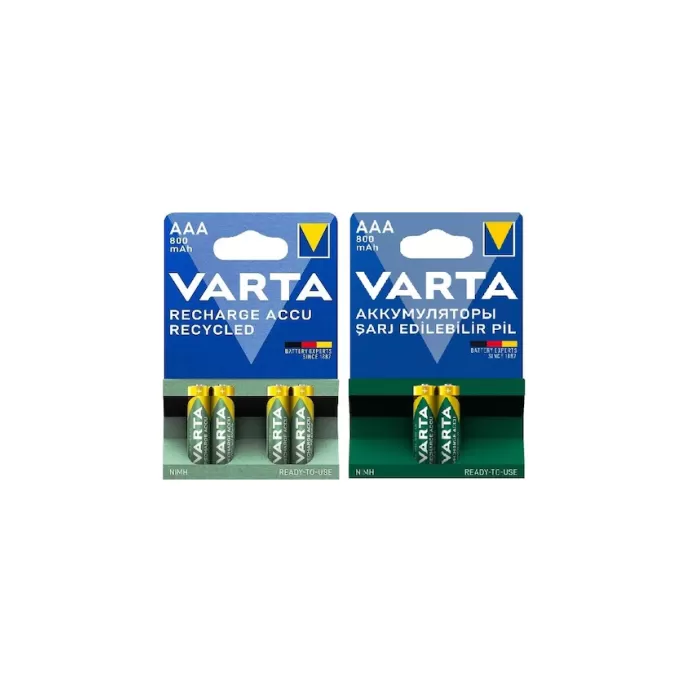 Varta Şarjlı 550 Mah 2li İnce Pil 3 Paket