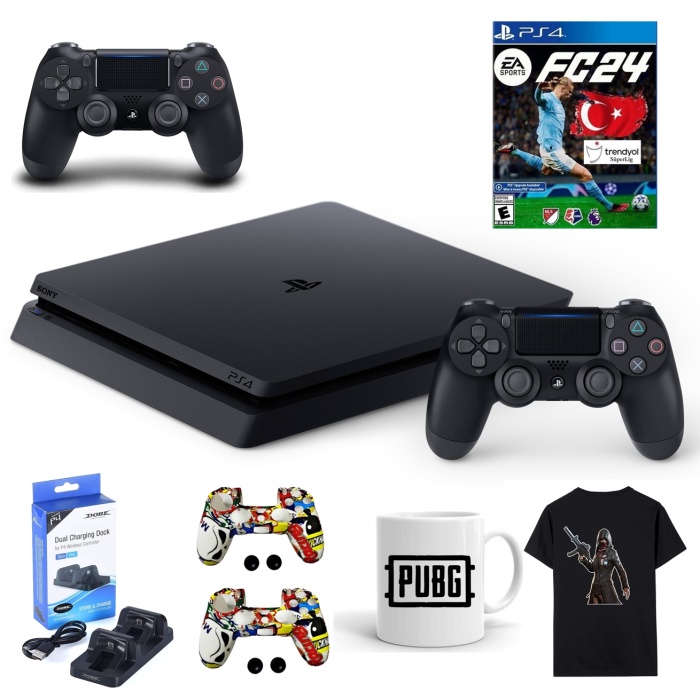 Sony Playstation 4 1TB + 2 Adet Dualshock 4 FC 2024 **Teşhir**Ürünü**