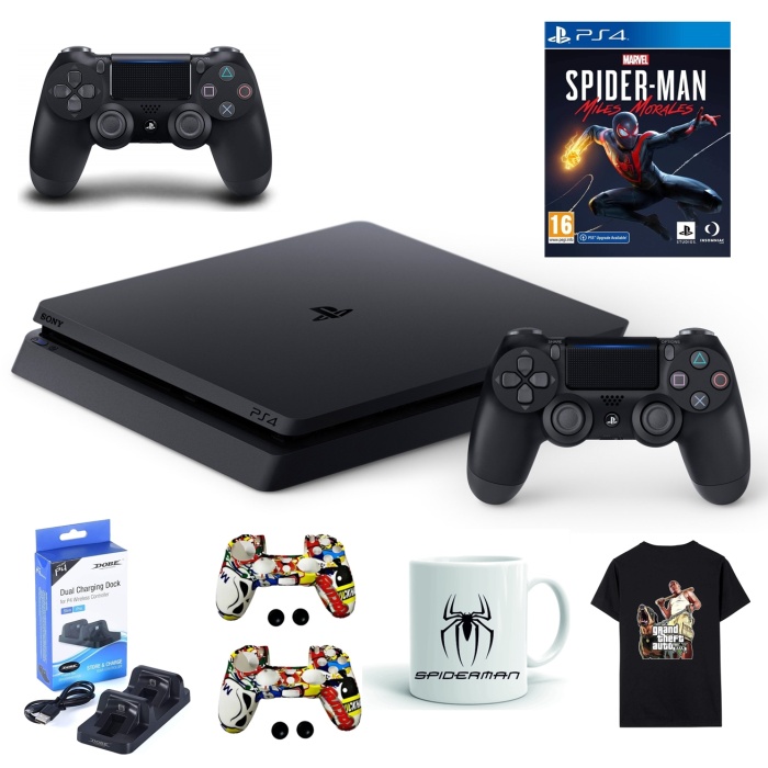 Sony Playstation 4 1TB + 2 Adet Dualshock 4 + Spiderman  **Teşhir**Ürünü**