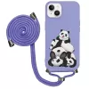 iPhone 14 Plus İpli Lansman Kılıf - Cute Pandas