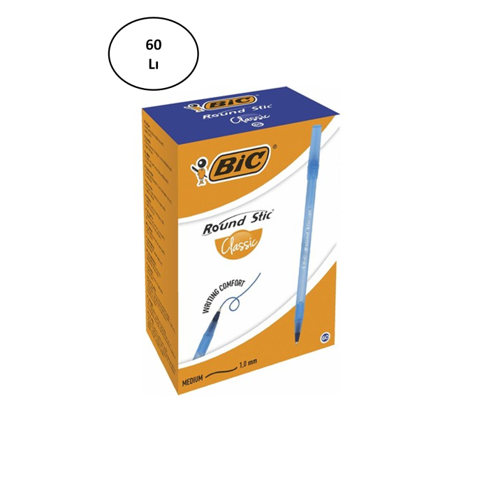 Bic Round Stic Tükenmez Kalem Mavi 60lı