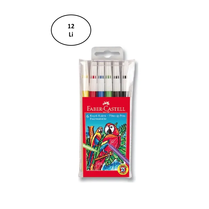 Faber-Castell 5067155106 Yıkanabilir 6 Renk Keçeli Kalem 12li