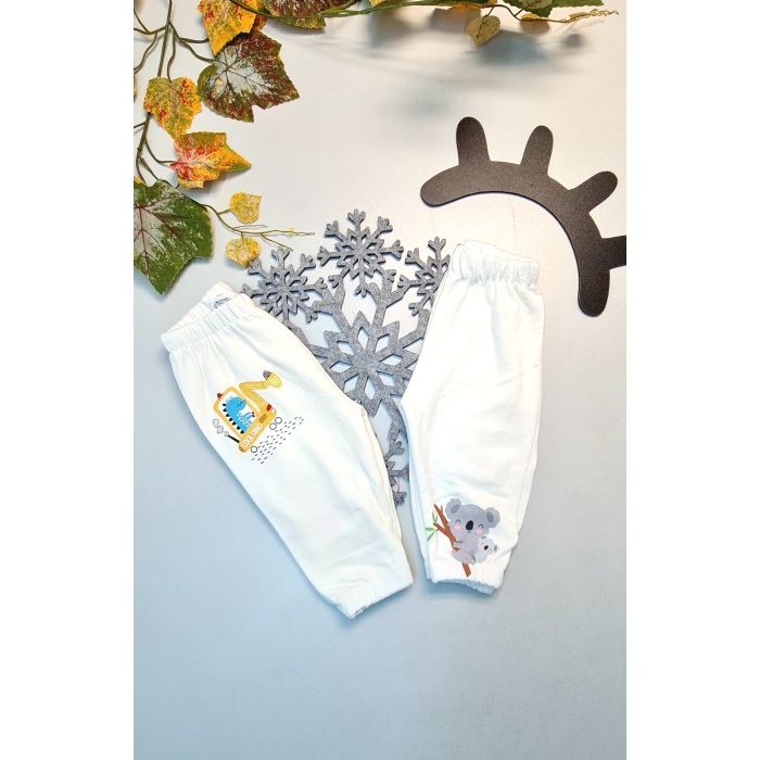 İkili Krem Pijama Altlar (BEBE)