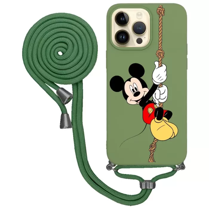 iPhone 14 Pro Max İpli Lansman Kılıf - Mickey mouse