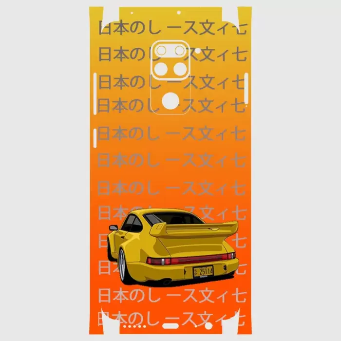 Xiaomi Redmi Note 9 Telefon Kaplama - Porsche 911 JDM