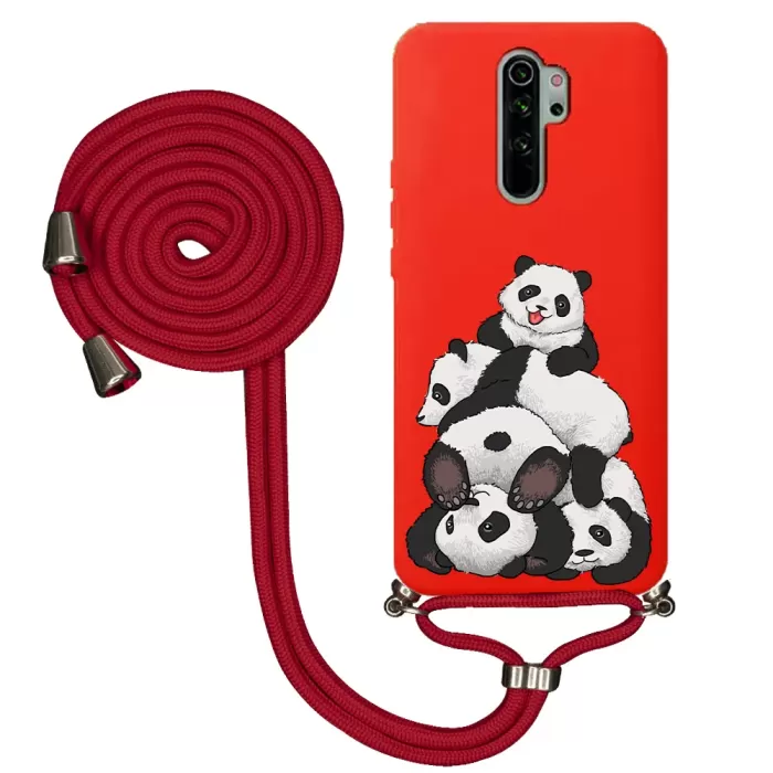 Xiaomi Redmi Note 8 Pro İpli Lansman Kılıf Cute Pandas