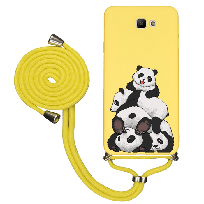 Samsung J7 Prime 2 İpli Lansman Kılıf - Cute Pandas