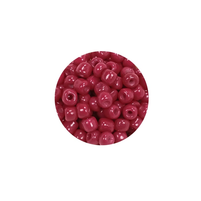 Dökme Cam Kum Boncuk Büyük Boy (6/0) 4 mm - 20 Gram - Bordo - BNC097