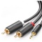 Ugreen Av102 Cable 2X Rca Jack 3 5 Mm 1 5M Black