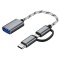 2 İn 1 Usb 3 0 Otg Adapter Nylon Braid Cable Micro Usb Type C Data