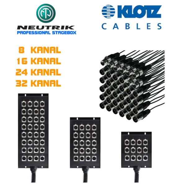 Klotz Neutrik Stage Box - 4 Kanal - 15 Metre