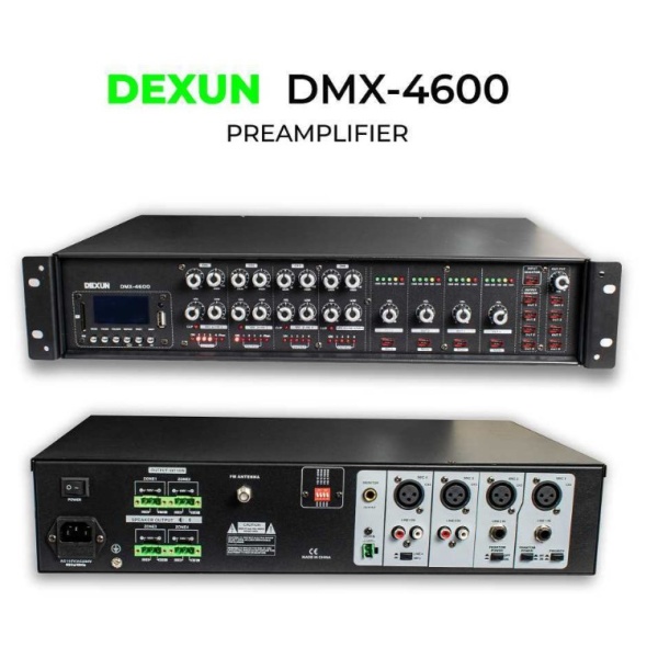 Dexun DMX-4600 4 Kanal Matrix Preamplifikatör