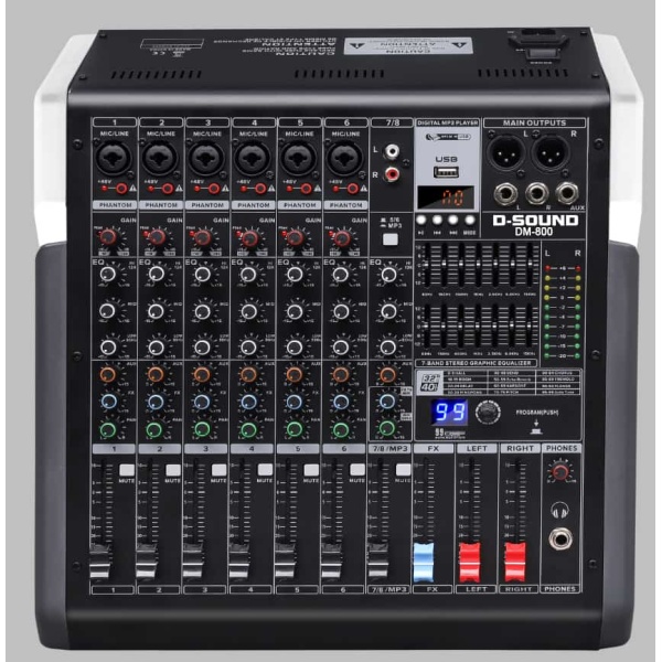 D-Sound Dm-800 8 Kanal Deck Mixer