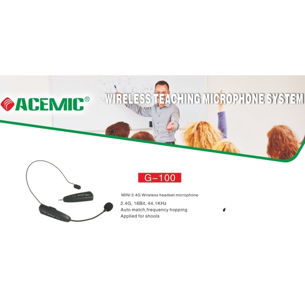 Acemic G100 Professional Mini Teaching 2 4G Wireless Hea