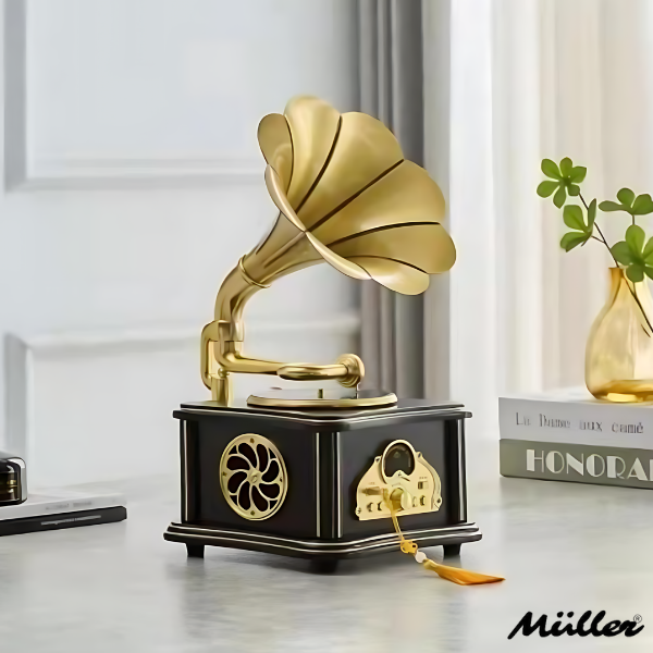 Müller Md-88 Dekoratif Bluetooth Gramofon Black 220*200*400Mm