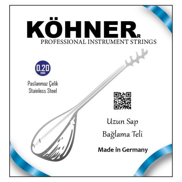 Köhner Saz Teli 020 Uzun Sap Bağlama Teli