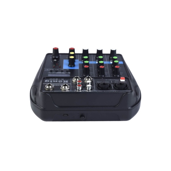 K-200 Ses Kartlı Mixer 4 Kanal Bluetooh Usb