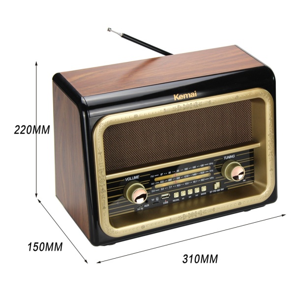 Kemai Bluetooth Usb Sd Fm Radyo Nostaljik Radyo Md-1911Bt