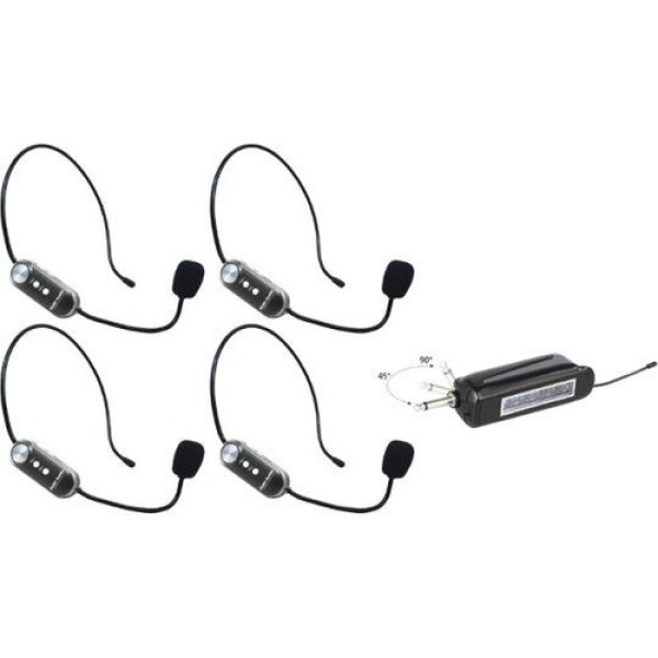 Gx-744 4 Kanal Headset Yaka Uhf Mikrofon