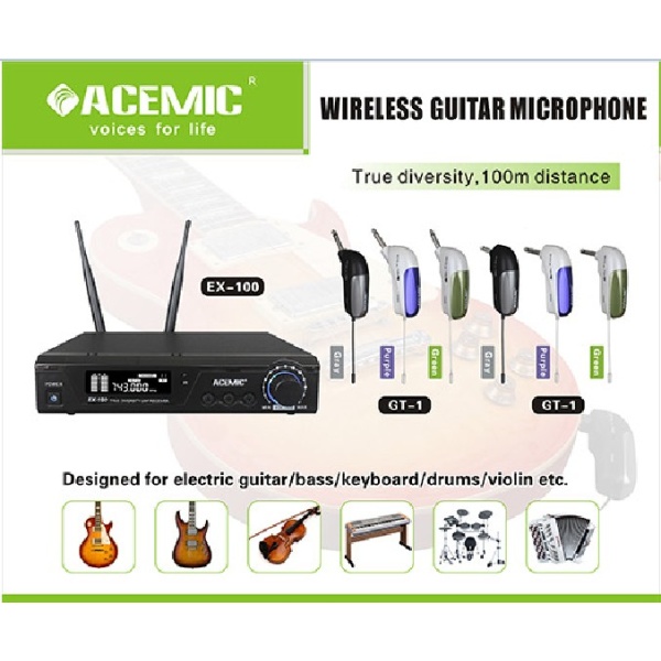 Acemic Ex-100/Gt-1 Wireless Instrument Microphone