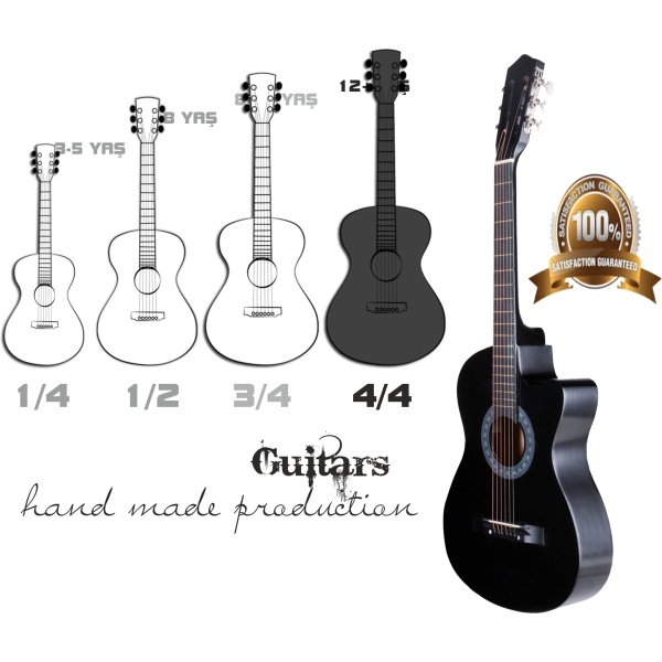 Madrid Mcg-120C Bk Cutaway 39 Klasik Gitar Tam Boy