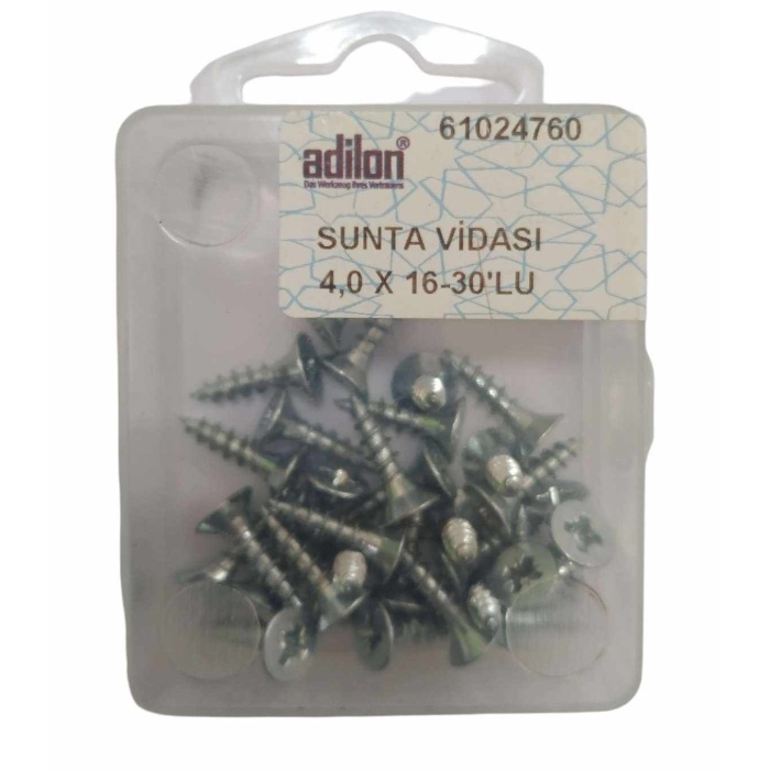 ADİLON SUNTA VİDASI 4,0 X 016 30LU