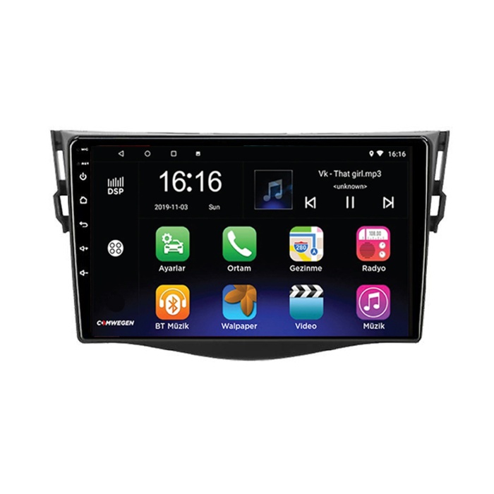 Toyota RAV4 2005-2013 SİYAH 4 GB RAM Android Carplay Multimedya Navigasyon