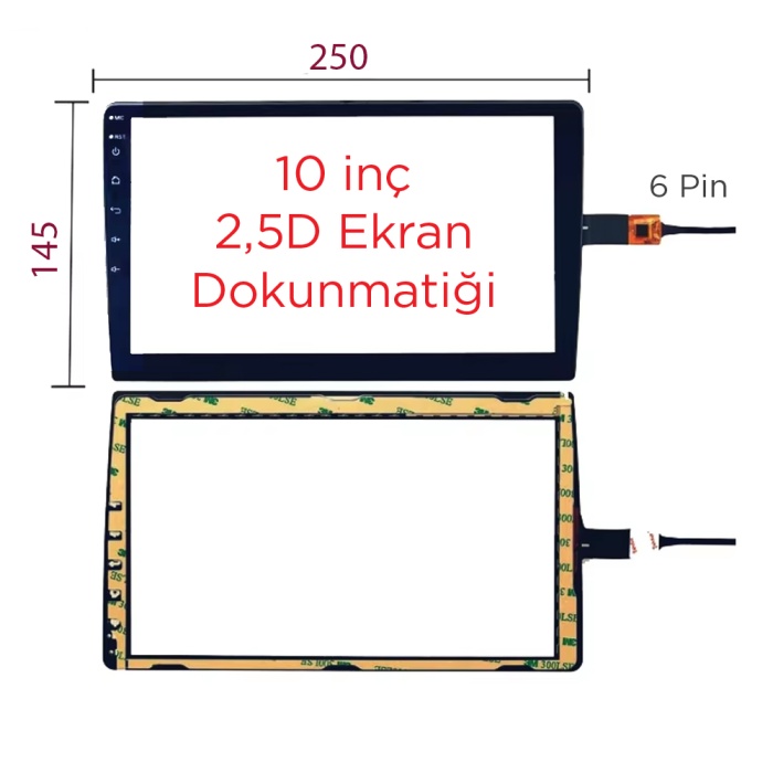 Multimedya 10 İnç Ekran Dokunmatik Camı-Ekran Dokunmatiği