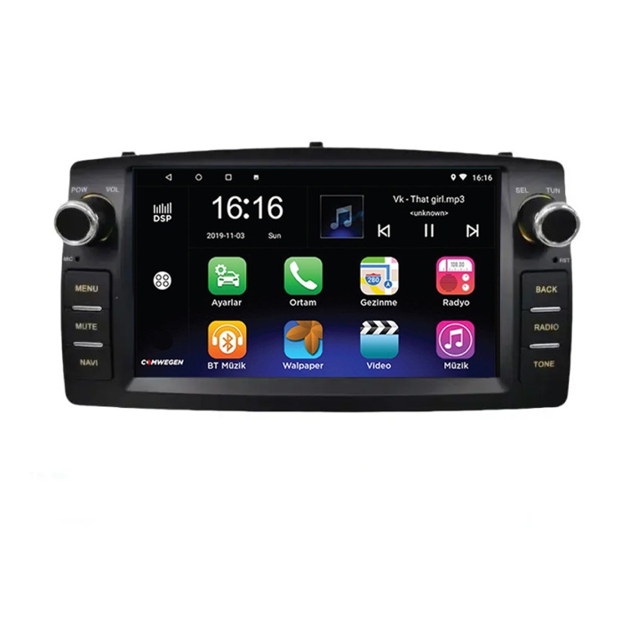 Toyota Corolla 2002-2006 4 GB RAM Tuşlu Android Carplay Multimedya Navigasyon