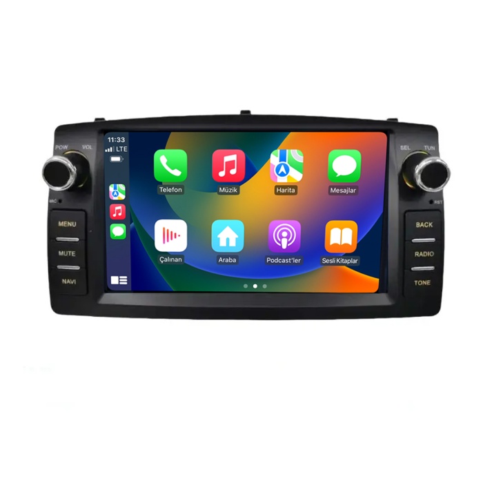 Toyota Corolla 2002-2006 4 GB RAM Tuşlu Android Carplay Multimedya Navigasyon