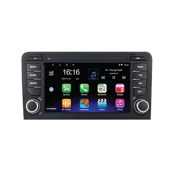 Audi A3 2003-2012 4 GB RAM Tuşlu Android Carplay Multimedya Navigasyon