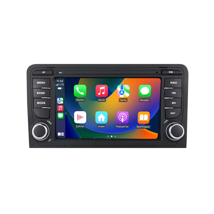 Audi A3 2003-2012 4 GB RAM Tuşlu Android Carplay Multimedya Navigasyon