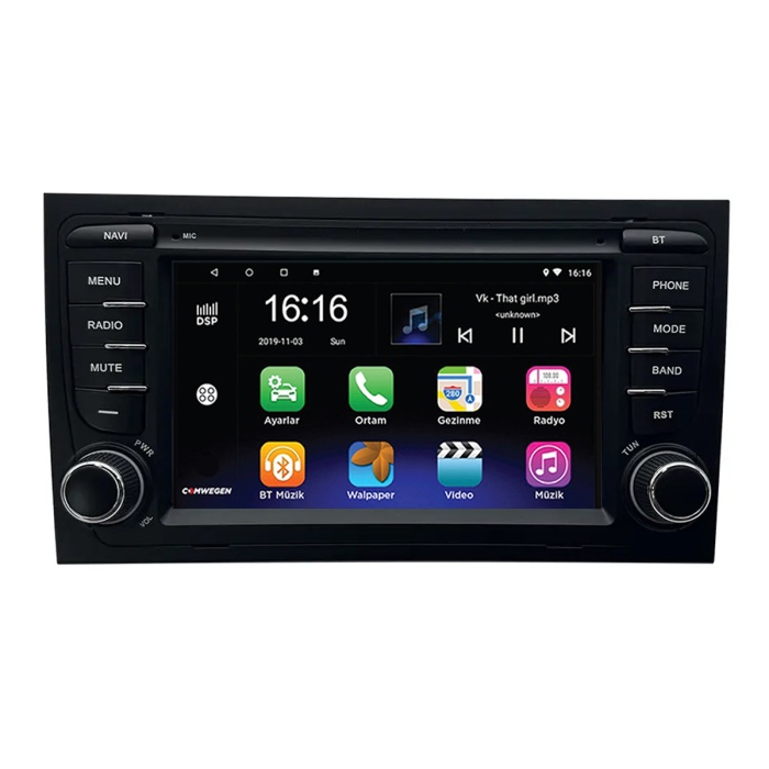 Audi A4 2000-2008 4 GB RAM Tuşlu Android Carplay Multimedya Navigasyon