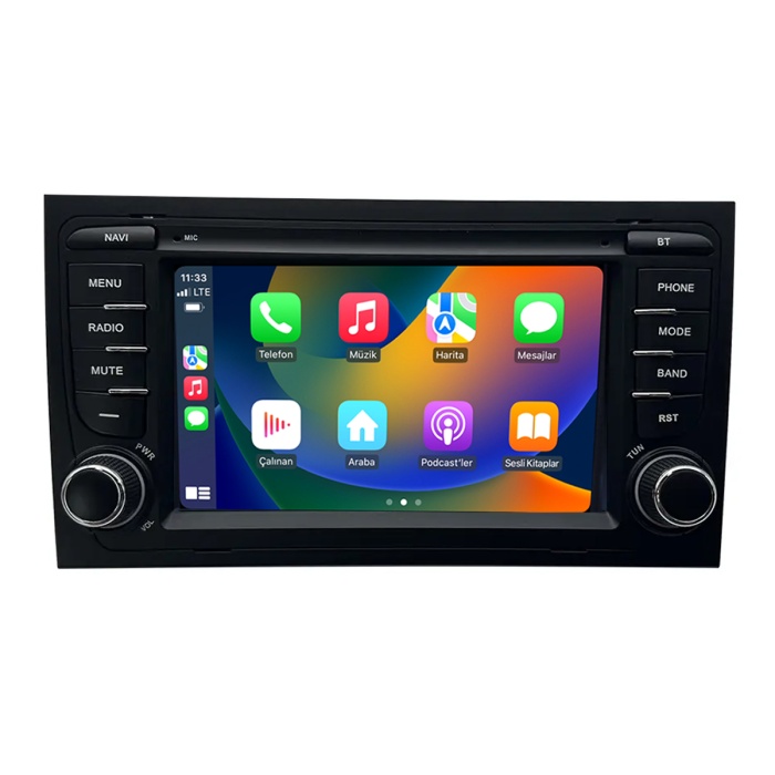 Audi A4 2000-2008 4 GB RAM Tuşlu Android Carplay Multimedya Navigasyon