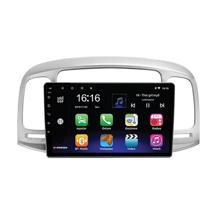 Hyundai Accent Era 2006-2011 Android 2gb Ram 8 Çekirdek Kablosuz Carplay Navigasyon Multimedya