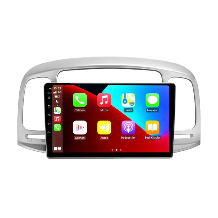 Hyundai Accent Era 2006-2011 Android 2gb Ram 8 Çekirdek Kablosuz Carplay Navigasyon Multimedya