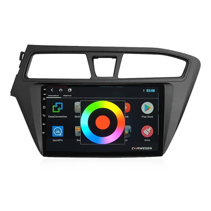 Hyundai i20 2015-2017 Android 2gb Ram 8 Çekirdek Kablosuz Carplay Navigasyon Multimedya