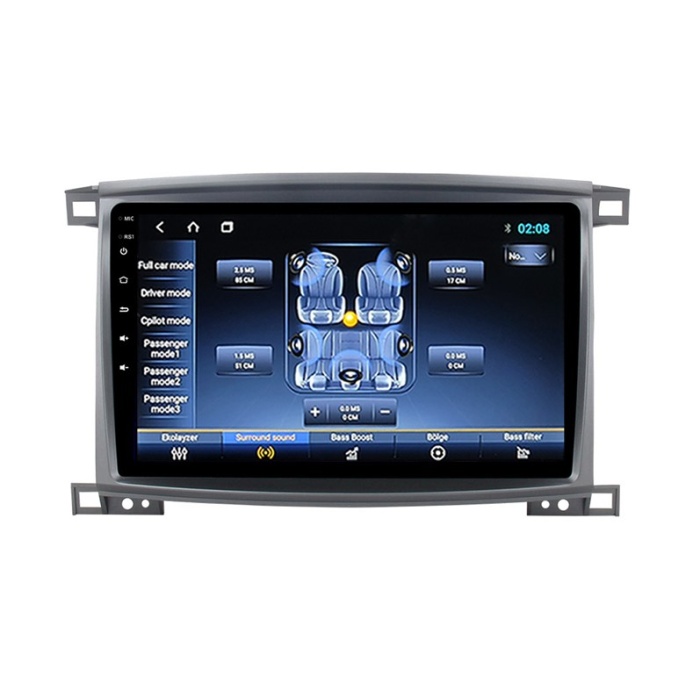 Toyota Land Crusier VX100 2002-2007 Android 2gb Ram 8 Çekirdek Kablosuz Carplay Navigasyon Multimedya