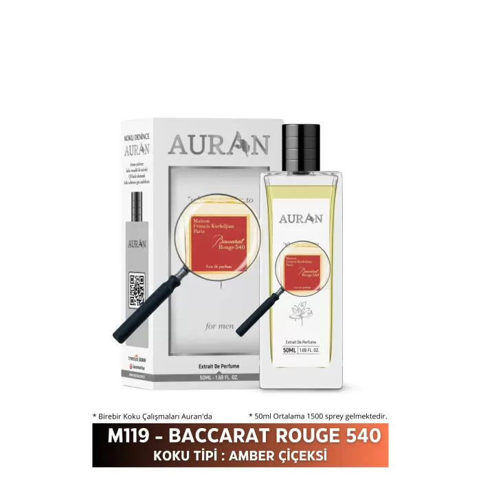 AURAN M119 - Baccarat Rouge 540 Erkek Parfüm AMBER ÇİÇEKSİ 50ml