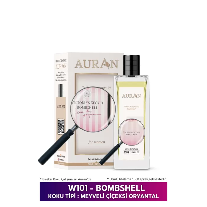 AURAN W101 - Bombshell Kadın Parfüm Meyveli çiçeksi ORYANTAL 50ml