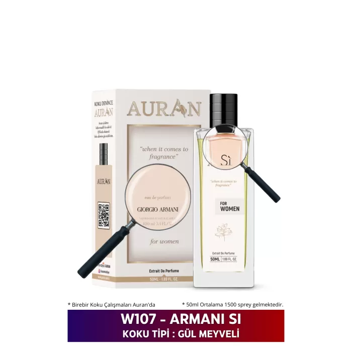 AURAN W107 - Armani Si Kadın Parfüm GÜL MEYVELİ 50ml