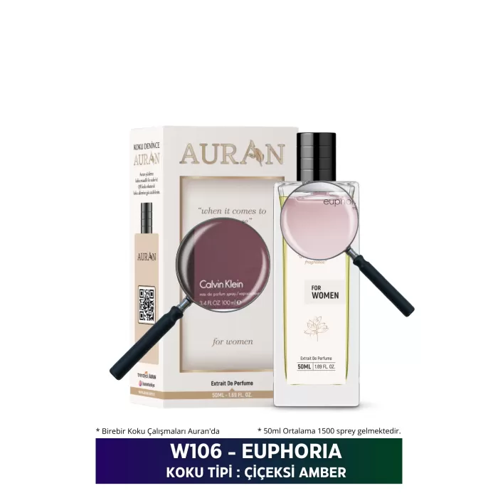 AURAN W106 - Euphoria Kadın Parfüm ÇİÇEKSİ AMBER 50ml